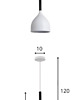 lampy wiszące Lampa wisząca zwis żyrandol lampa na sufit biała LED E27 1