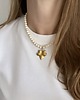 naszyjniki - inne Naszyjnik Golden Leaf z zawieszką w kształcie listka 2