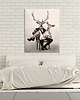 obrazy OBRAZ NA PŁÓTNIE -  60x80cm marriage deer 2