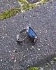 pierścionki - różne Kianit z kwiatem - pierścionek regulowany 2