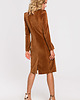 sukienki midi damskie Sukienka żakietowa-koniakowa(M-641) 1