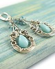 kolczyki wire wrapping Korin  - srebrne kolczyki z amazonitem 1