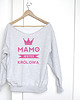 bluza bez kaptura damska Mamo jesteś Królową Szary Gruby Oversize 1
