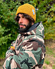 czapki damskie Męska czapka beanie z bawełny logo kolorowe Miodowa musztarda 3