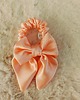 gumki do włosów Gumka jedwabna, scrunchie, frotka z kokardą brzoskwiniowa rosa 1