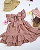 sukienki dla dziewczynki Sukienka Muślinowa Pink Summer 3