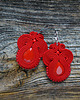 kolczyki soutache Czerwone kolczyki soutache 2