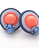 kolczyki soutache Pastelowe mini koła 1
