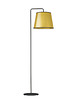 lampy podłogowe Designerska czarno-miedziana lampa stojąca do salonu RIJAD MIRROR 2