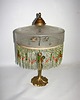 lampy stołowe Lampa stołowa Art Deco, lata 50.  Mosiądz i szkło  Vintage  2x E27 7