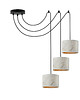 lampy wiszące 3-punktowa lampa wisząca pająk z abażurami WAIKIKI W3 MARMUR 3