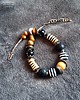 korale Biało-czarno-beżowy oryginalny naszyjnik mix w stylu boho handmade prezent 6