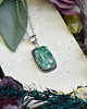 wisiory Miedziany posrebrzany wisiorek z kwarcem Snake Skin 2