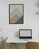plakaty Oryginalny plakat geometryczny w stylu skandynawskim, japandi, góry. 3