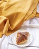 sukienki midi damskie Złocistożółte lniane kimono 3