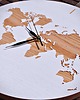 zegary Zegar z litego drewna z mapą świata, WORLD 3