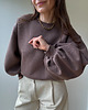 bluza bez kaptura damska Bluza Enjoyable choclate 2