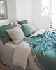 koce i narzuty Narzuta z Frędzelkami EUCALYPTUS GREEN 5