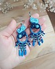 kolczyki soutache Kolczyki sutasz granatowo-niebieskie 2