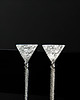kolczyki srebrne Kolczyki trójkąty z łańcuszkami ze srebra 925 6