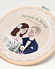 Ślub - inne Personalizowana pamiątka ślubna, haft ślubny/ rocznicowy w tamborku 2