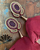 kolczyki soutache maki bordowe  - kolczyki sutasz 1
