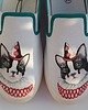 trampki damskie Ręcznie malowane tenisówki slip-on KOT PIERROT 5
