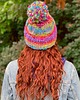 czapki damskie Czapka Handmade Euforia Tęcza Fiolet 1