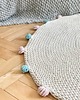 dywany Okrągły dziergany dywan DOTS  Pastel 130cm 1