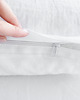 poduszki gładkie Lniana Poszewka Na Suwak PURE WHITE 5