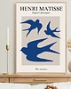 plakaty PLAKAT ptaki , abstrakcja, matisse, niebieski 3