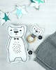 gryzaki i śliniaki dla dzieci Miś przytulanka handmade biały miś, błękitny. 5
