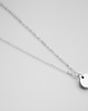 naszyjniki - inne Rhodium Plated Thick Round Tag Necklace 1