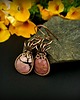 kolczyki wire wrapping Kolczyki z rodonitem 7
