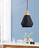 lampy wiszące Lampa wisząca Scandi czarna drewno 28cm 2
