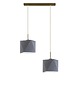 lampy wiszące Czarna 2-płomienna lampa wisząca do kuchni KOBE z regulacją 8
