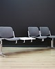 ławki Ławka aluminiowa szara, duński design, lata 60, produkcja: Dania 1
