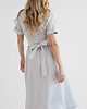 sukienki midi damskie Lniana Sukienka JASMINE LIGHT GRAY 5