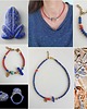 chokery Naszyjnik choker HATHOR  lunula, turkus, lapis lazuli, jaspis obrazkowy 6