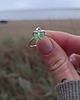 pierścionki srebrne Pierścionek Seaglass zielona drobinka 1