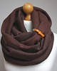 szale damskie Duży gruby zimowy komin damski CZEKOLADOWY, KOMIN oversize z zapinką 4