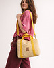 torby na ramię Welurowa torebka kuferek Traveler Żółta 1