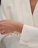 bransoletki złote Złota modna bransoletka z serduszkami ze stali chirurgicznej pozłacana 18k zł 1