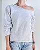 bluza bez kaptura damska Szara bluza cięta Bez ściągaczy 1