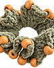 gumki do włosów Gumką do włosów scrunchie z koralikami Leśna Oliwka 2