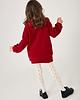 swetry dla dziewczynki Dziewczęcy, prążkowany golf oversize - czerwony 1