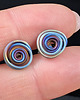 kolczyki wire wrapping Tytanowy wir 1