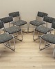 krzesła Komplet sześciu krzeseł, włoski design, lata 80, produkcja: Włochy 1