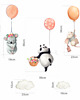 naklejki ścienne do pokoju dziecka Naklejki dla dzieci na ścianę panda Balony 1