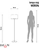 lampy podłogowe Skandynawska lampa stojąca do salonu z fornirowym kloszem WERONA ECO FORNIR 3